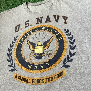 Gildan Gray U.S. Navy Tee - Short Sleeve